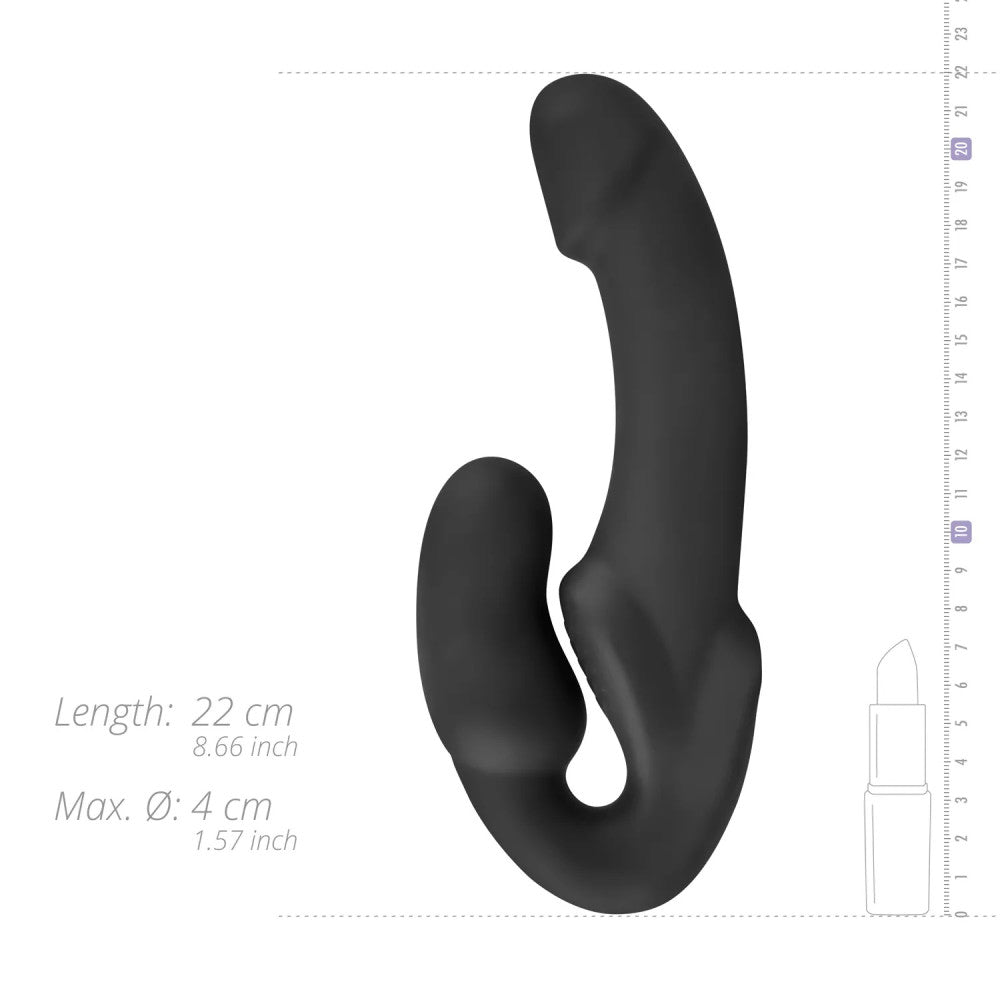 Morgan strapless double silicone dildo