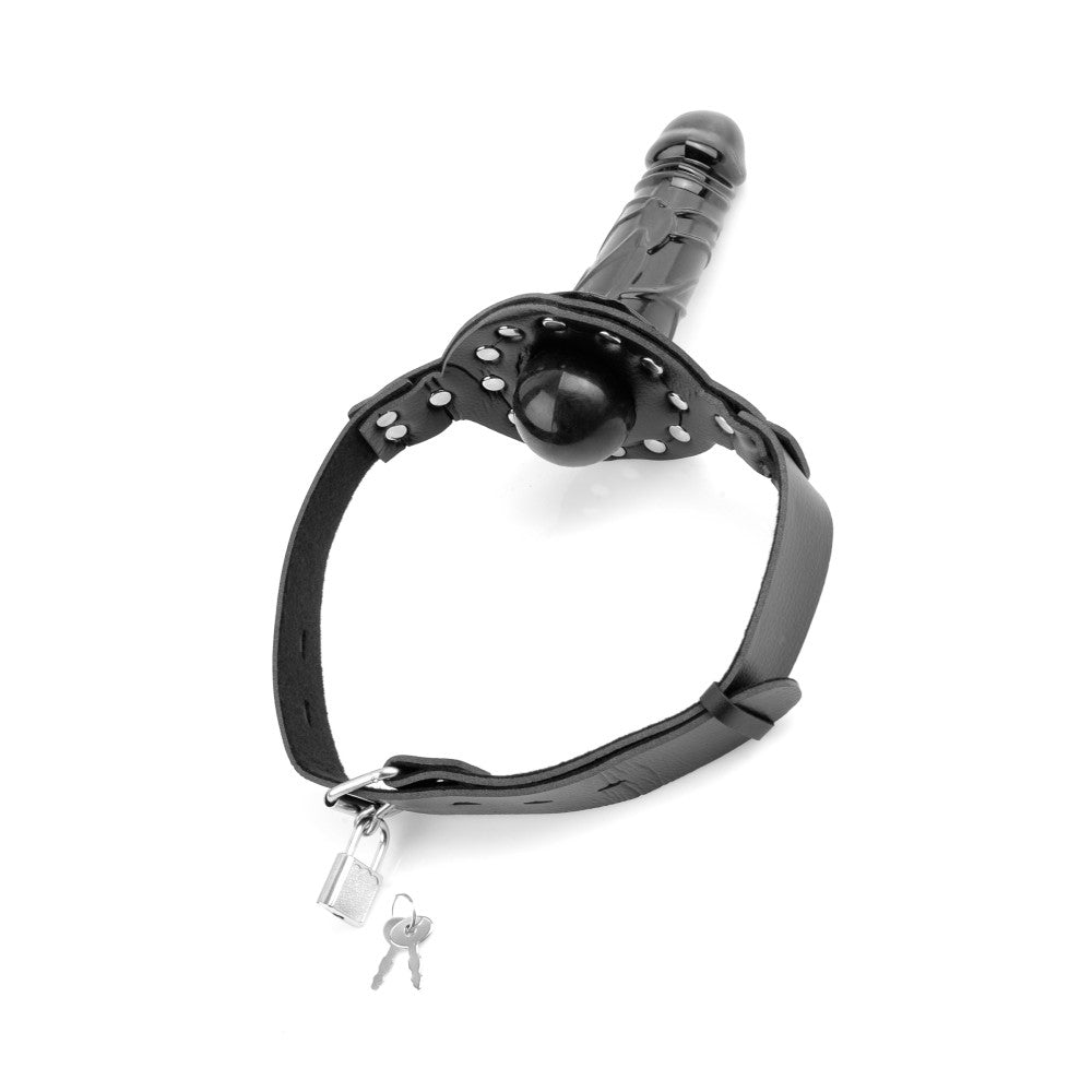 Mouth ball gag with dildo Deluxe