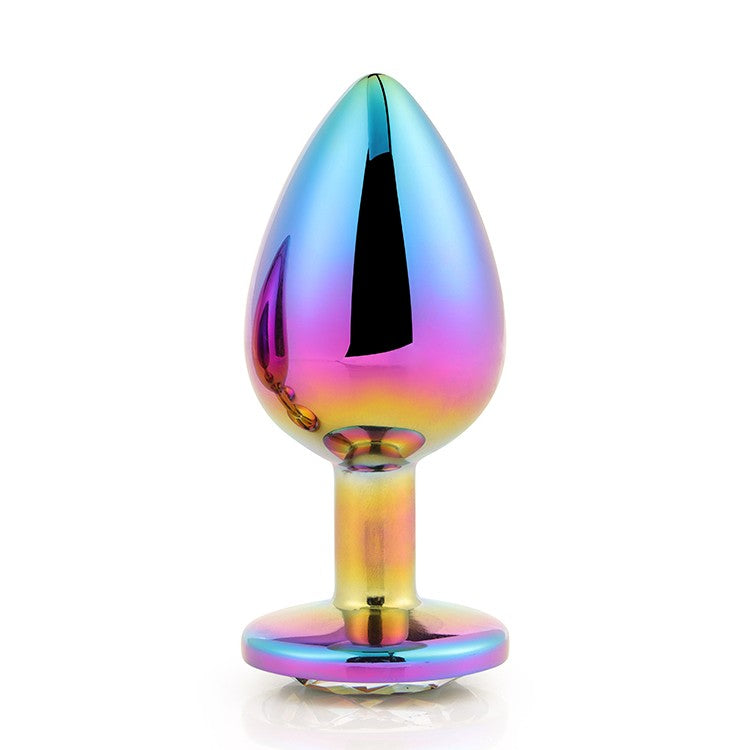 Multicolor Metal Butt Plugs with Crystal L