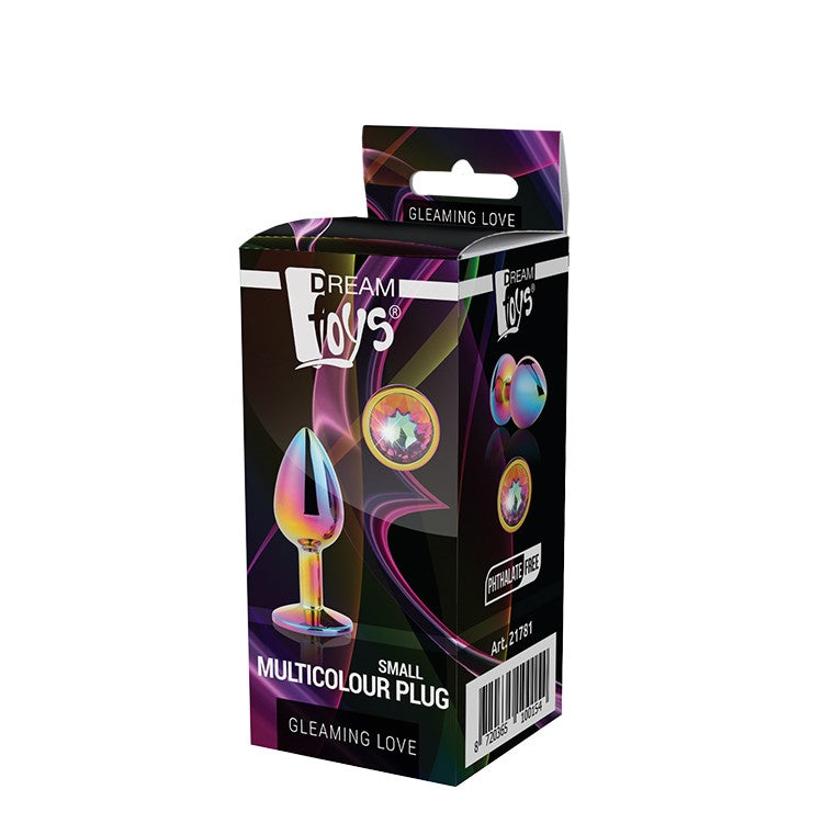 Multicolor metal butt plug with crystal S