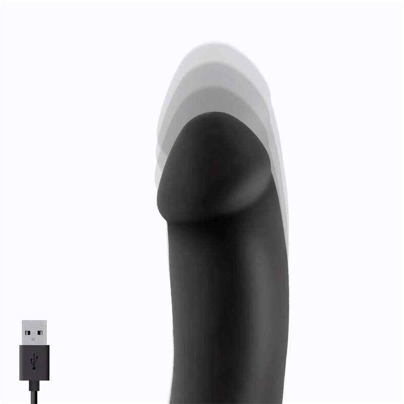 Multifunctional rabbit vibrator made of silicone Angus black