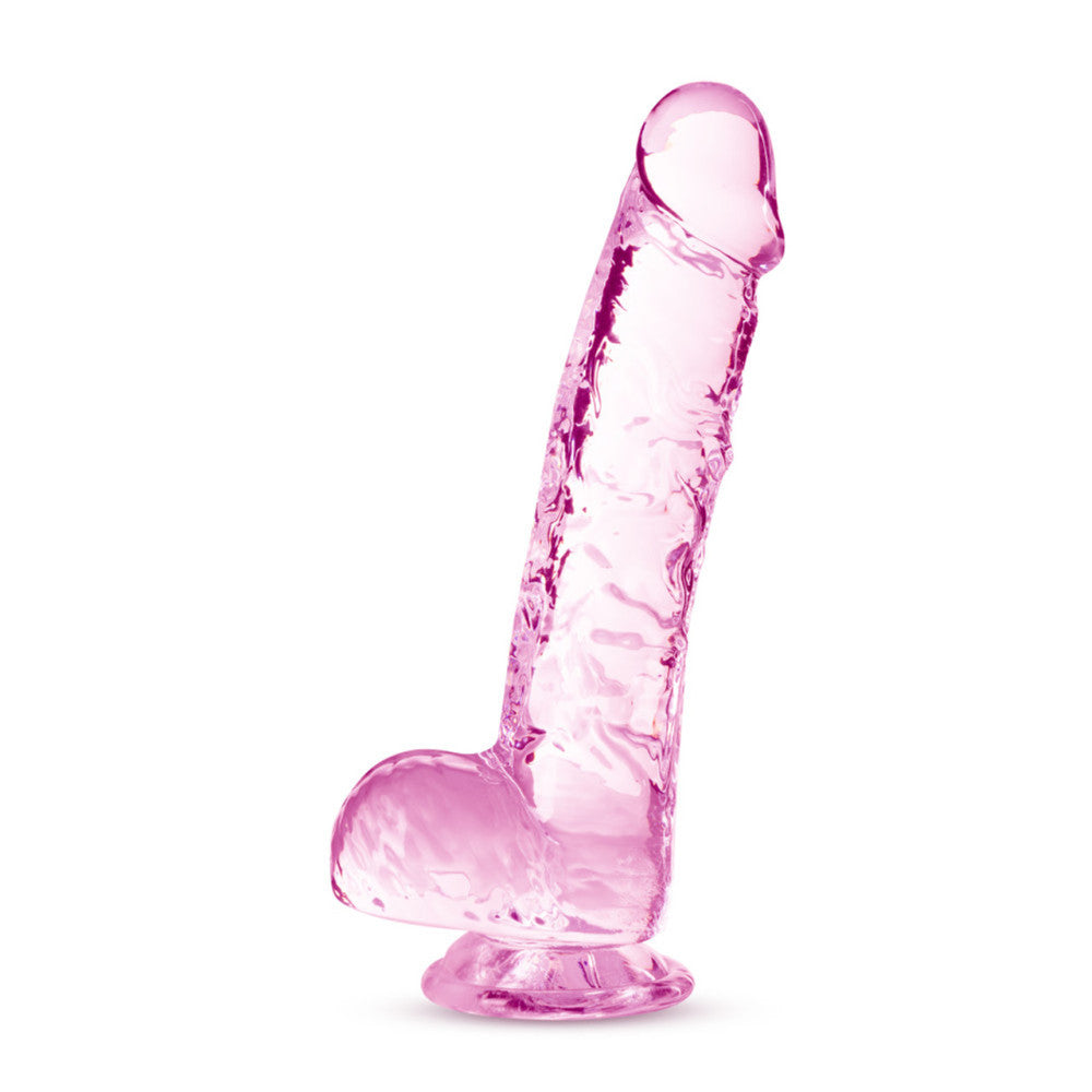 Naturally Yours 6" Pink Small Realistic Testicular Dildo