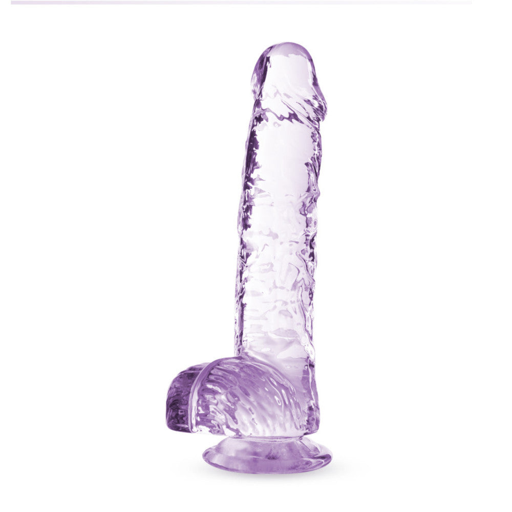 Naturally Yours 6" Purple Small Realistic Testicular Dildo