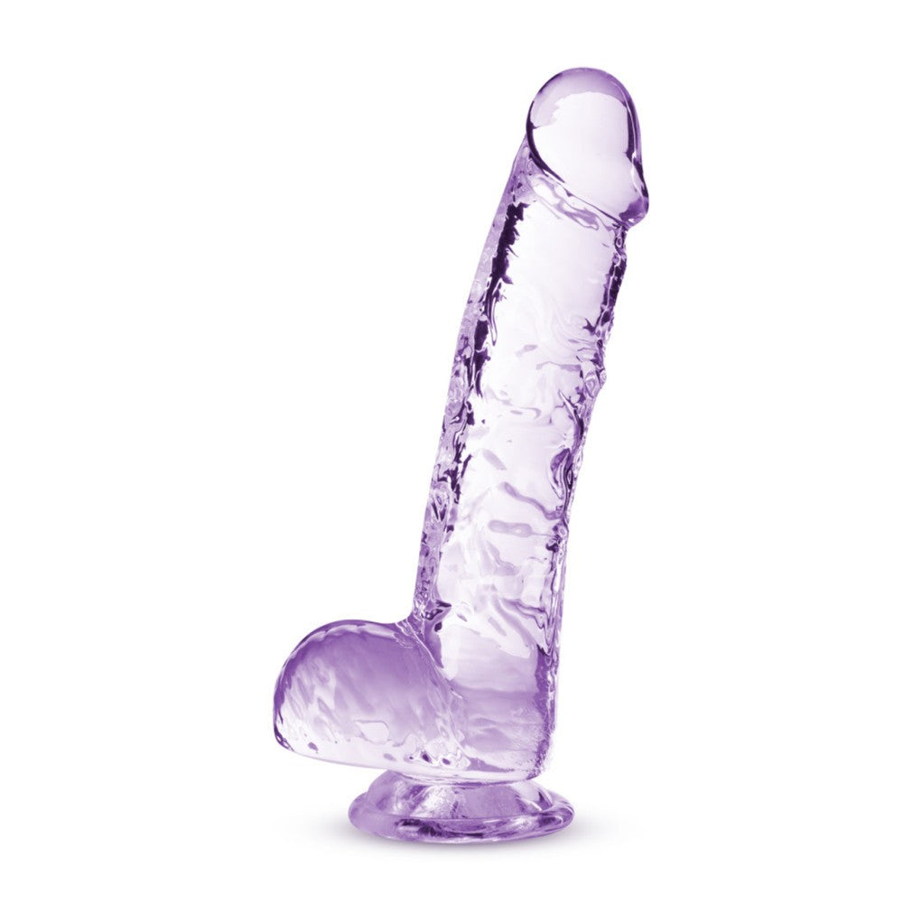 Naturally Yours 6" Purple Small Realistic Testicular Dildo