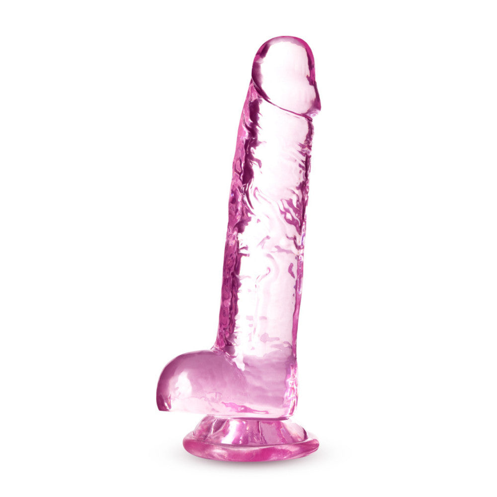 Naturally Yours 7" Pink Realistic Testicle Dildo