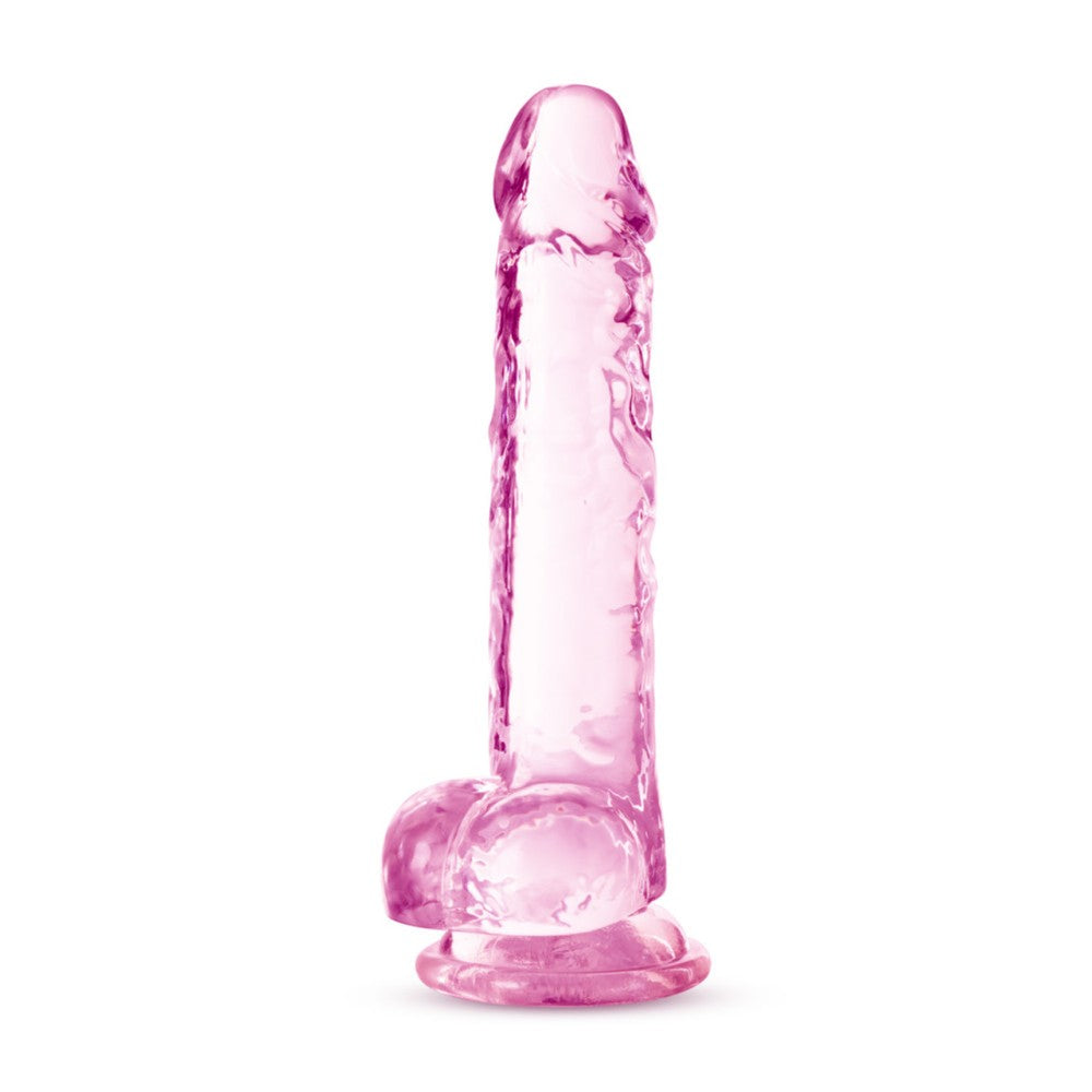 Naturally Yours 7" Pink Realistic Testicle Dildo