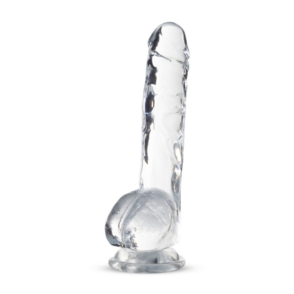 Naturally Yours Realistic Testicles Dildo 8" Clear