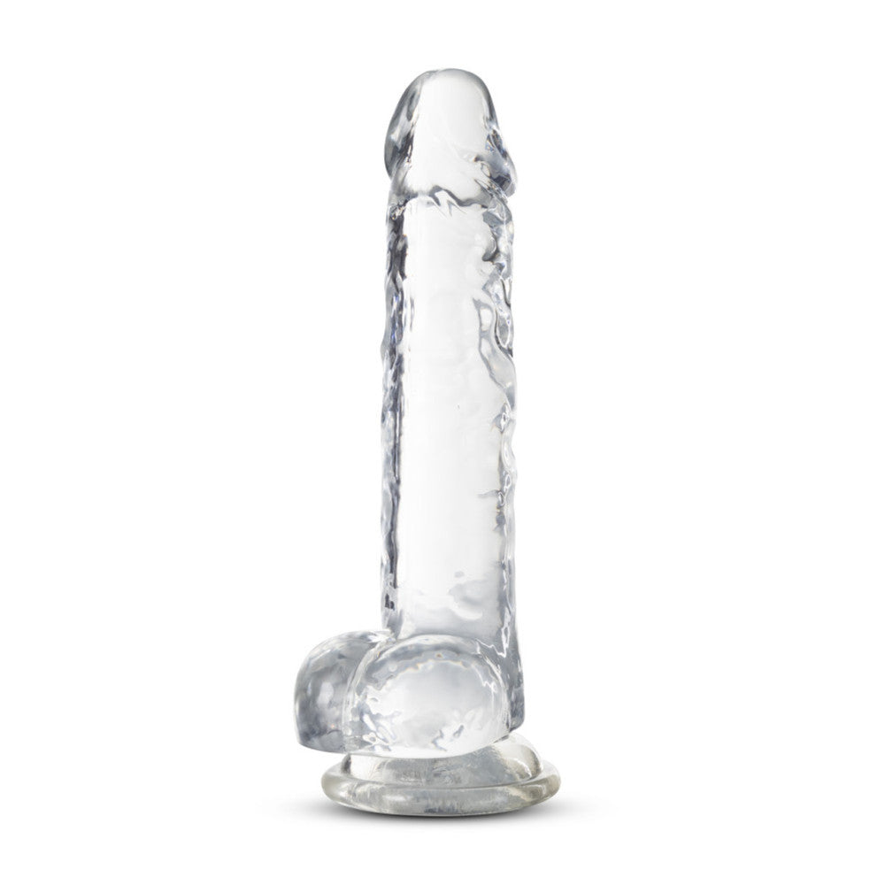 Naturally Yours Realistic Testicular Dildo 7" Clear