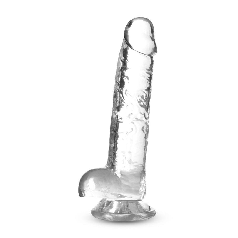 Naturally Yours Realistic Testicular Dildo 7" Clear