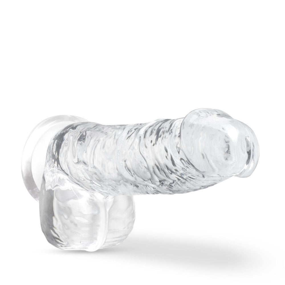 Naturally Yours Small Realistic Testicular Dildo 6" Clear