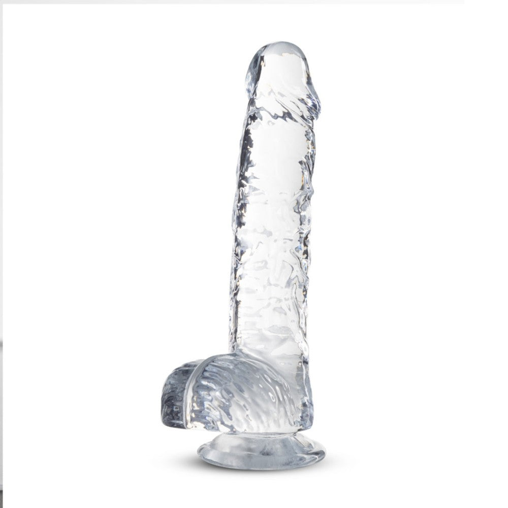 Naturally Yours Small Realistic Testicular Dildo 6" Clear