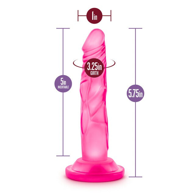 Naturally Yours pink mini vacuum base dildo