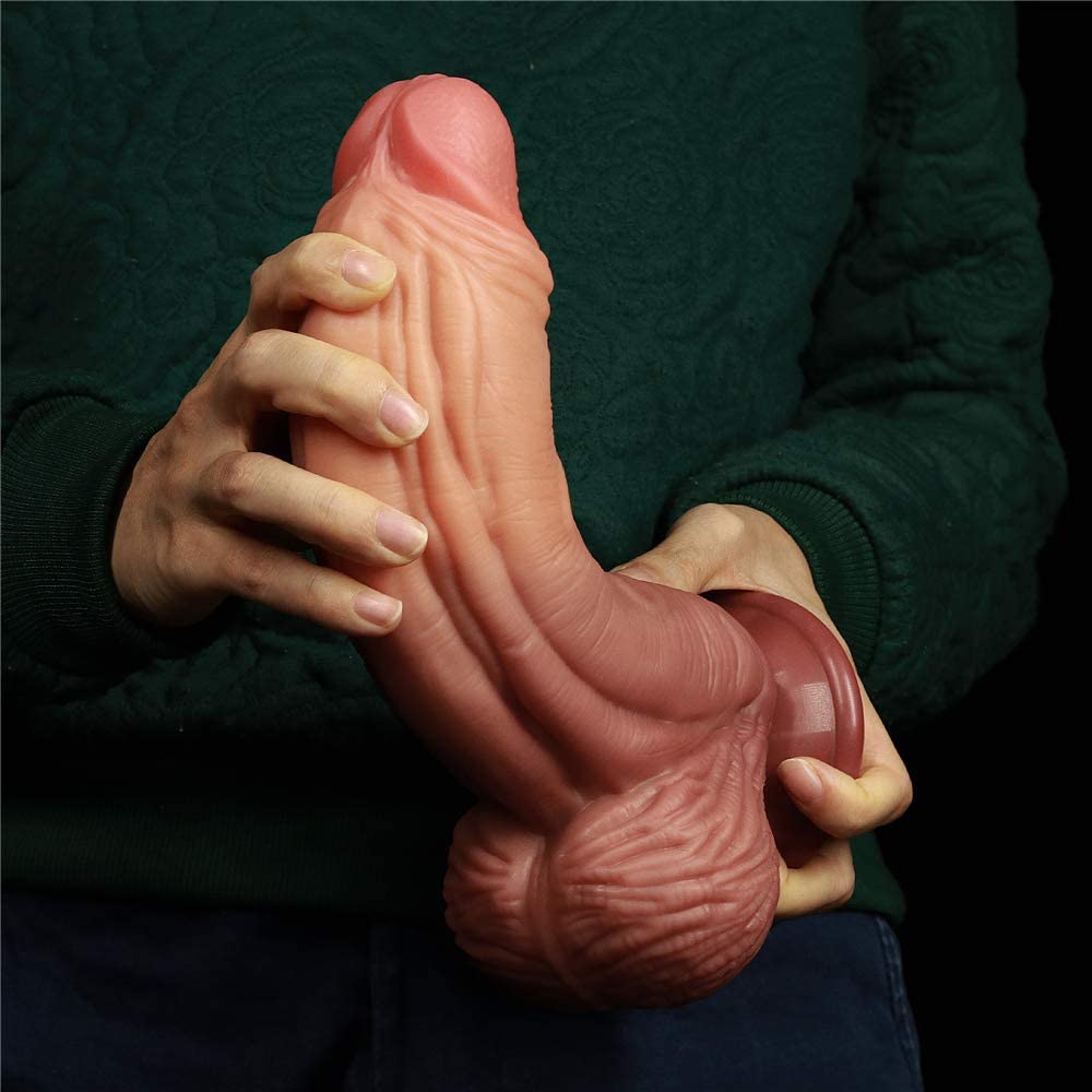 Nature Cock 10" Thick Dual Layer Realistic Silicone Dildo