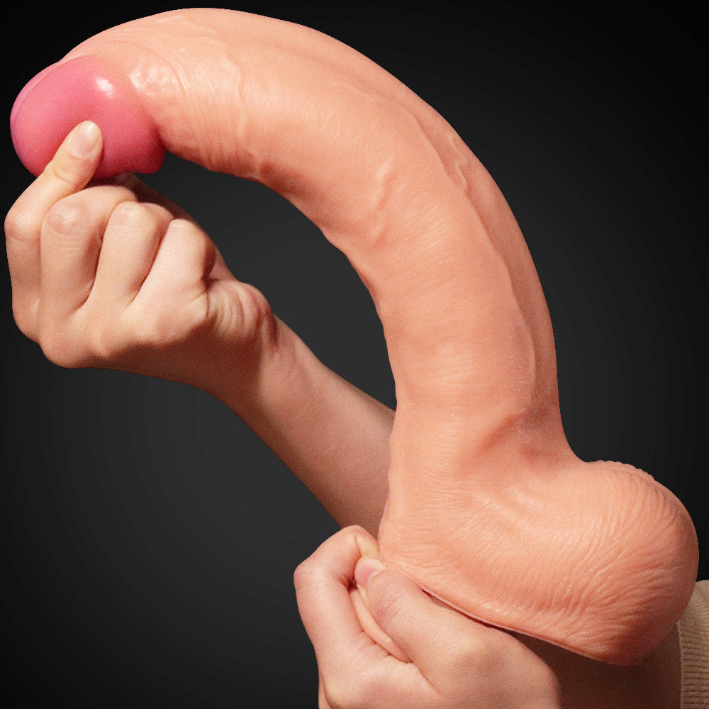 Nature Cock 12" Large Dual Layer Realistic Silicone Dildo