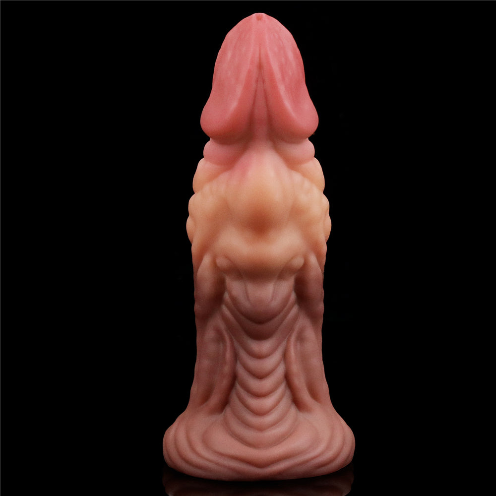 Nature Cock Dual Layer White Realistic Silicone Dildo 7"