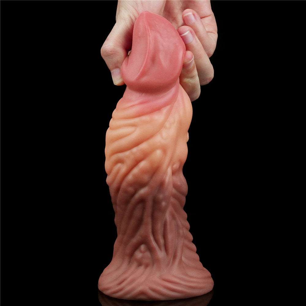 Nature Cock Dual Layer White Realistic Silicone Dildo 7"