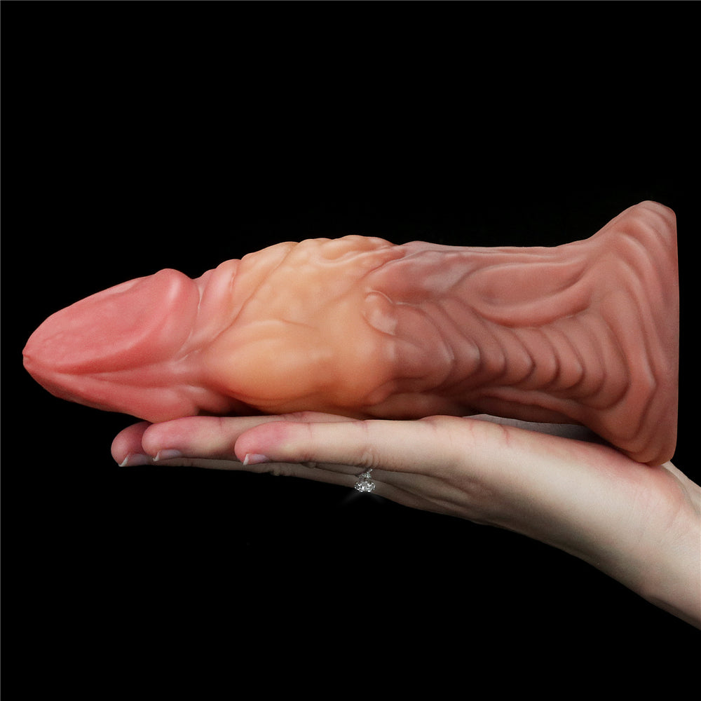 Nature Cock Dual Layer White Realistic Silicone Dildo 7"