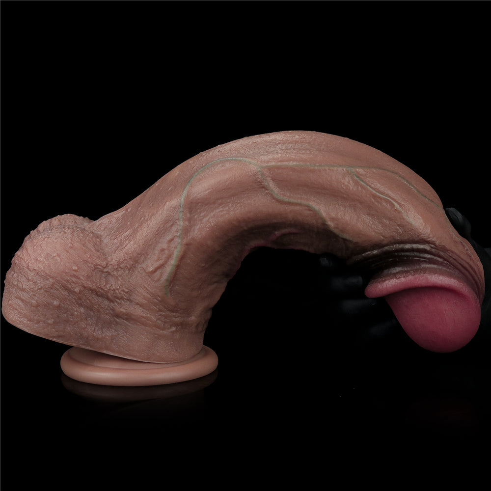 Nature Cock XXL 13" Huge Dual Layer Realistic Silicone Dildo