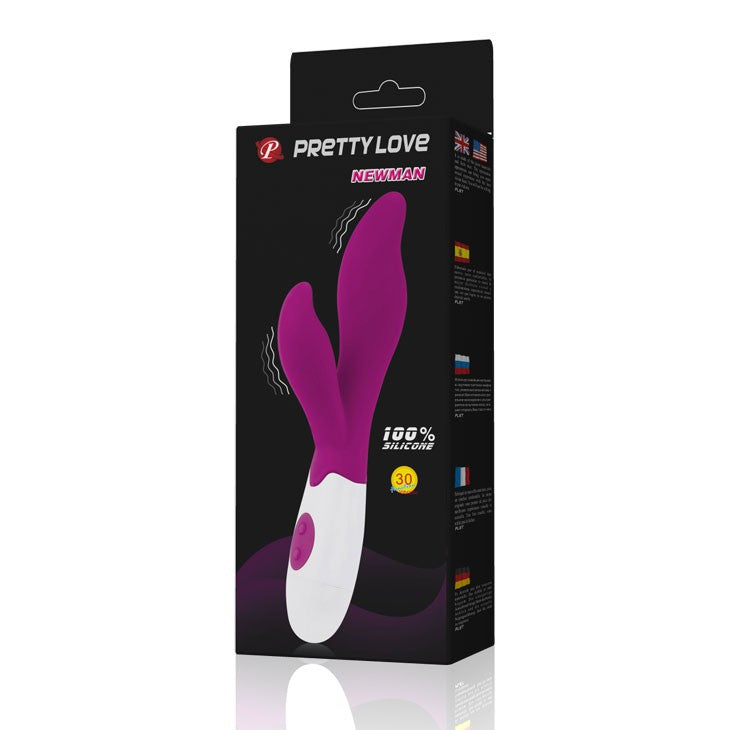 Newman 100% silicone rabbit vibrator with 2 motors