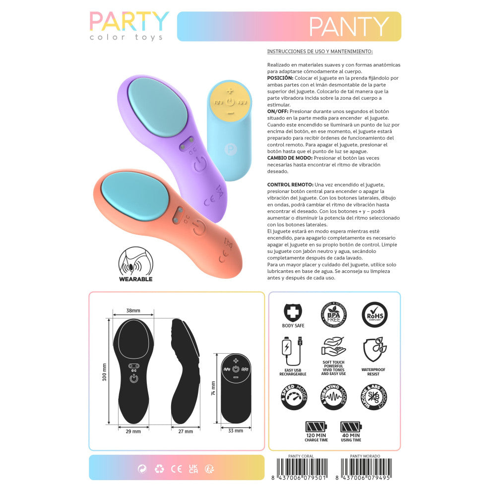 Nina - Clitoris Stimulator with Underwear Clip and Remote Control Party Toys Panty