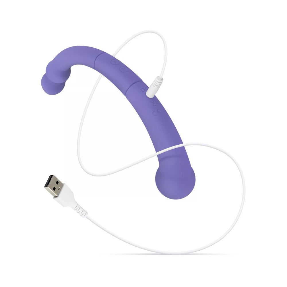 Nina - Double Ended Leah Rechargeable Silicone Vibrator Purple