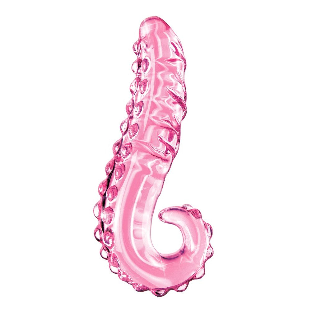 Nina - Embossed glass dildo Icicles #24 pink