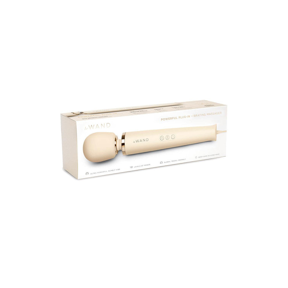 Nina - Large powerful Le Wand massager with contact adapters cream color