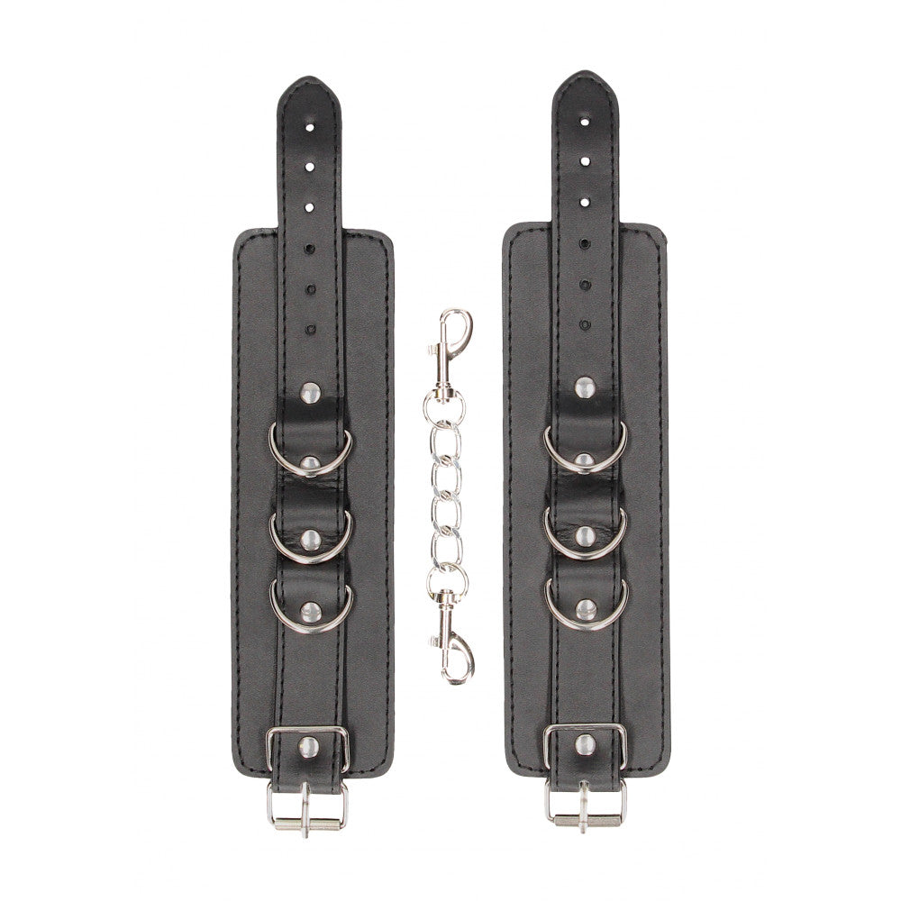 Nina - Leather Wrist or Ankle Restraints Ouch! Black & White