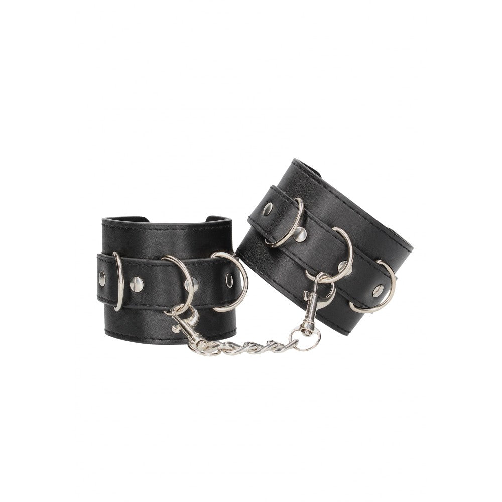 Nina - Leather Wrist or Ankle Restraints Ouch! Black & White