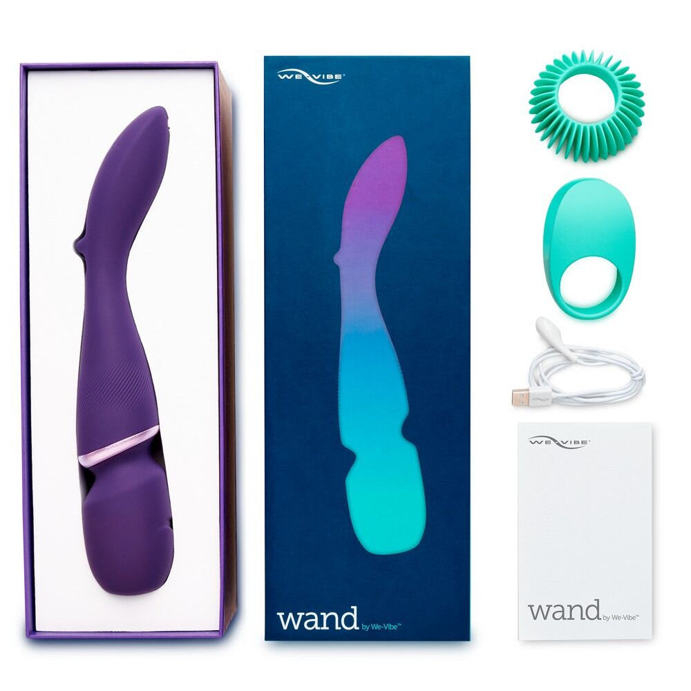 Nina - Luxury rechargeable massager with two attachments and App We-Vibe Wand purple