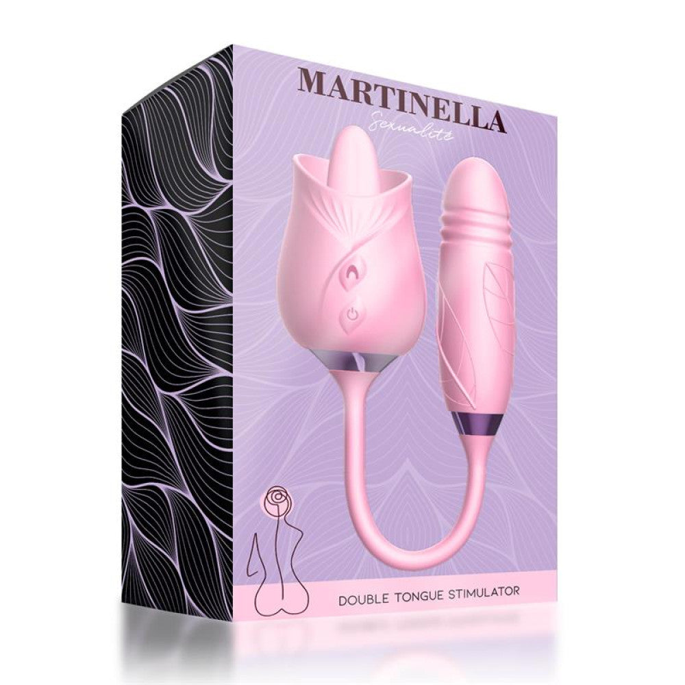 Nina - Martinella Double Tongue Clitoris Stimulator Rechargeable Vibro Pushing Egg