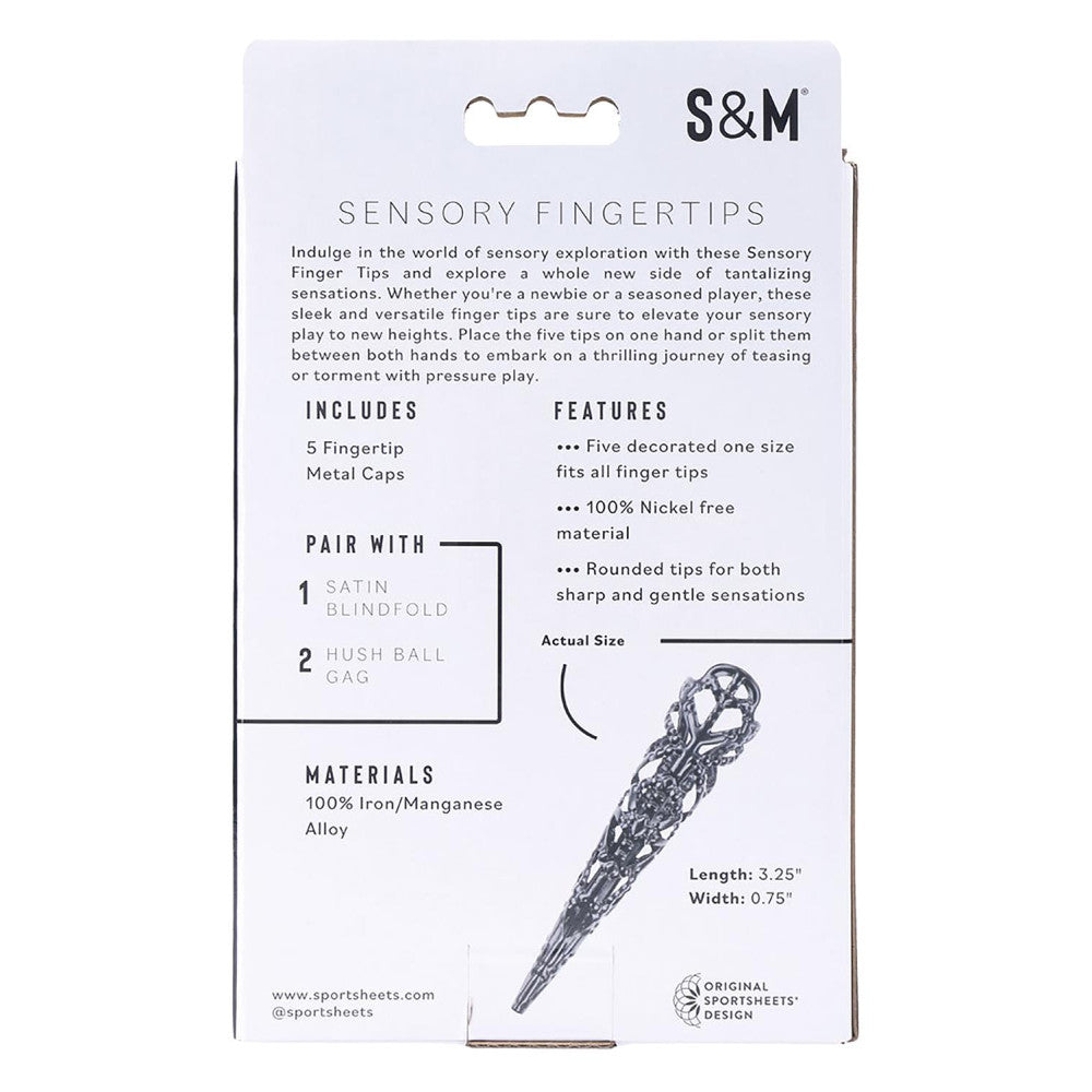 Nina - Metallic tips for tactile stimulation Sensory Fingertips black