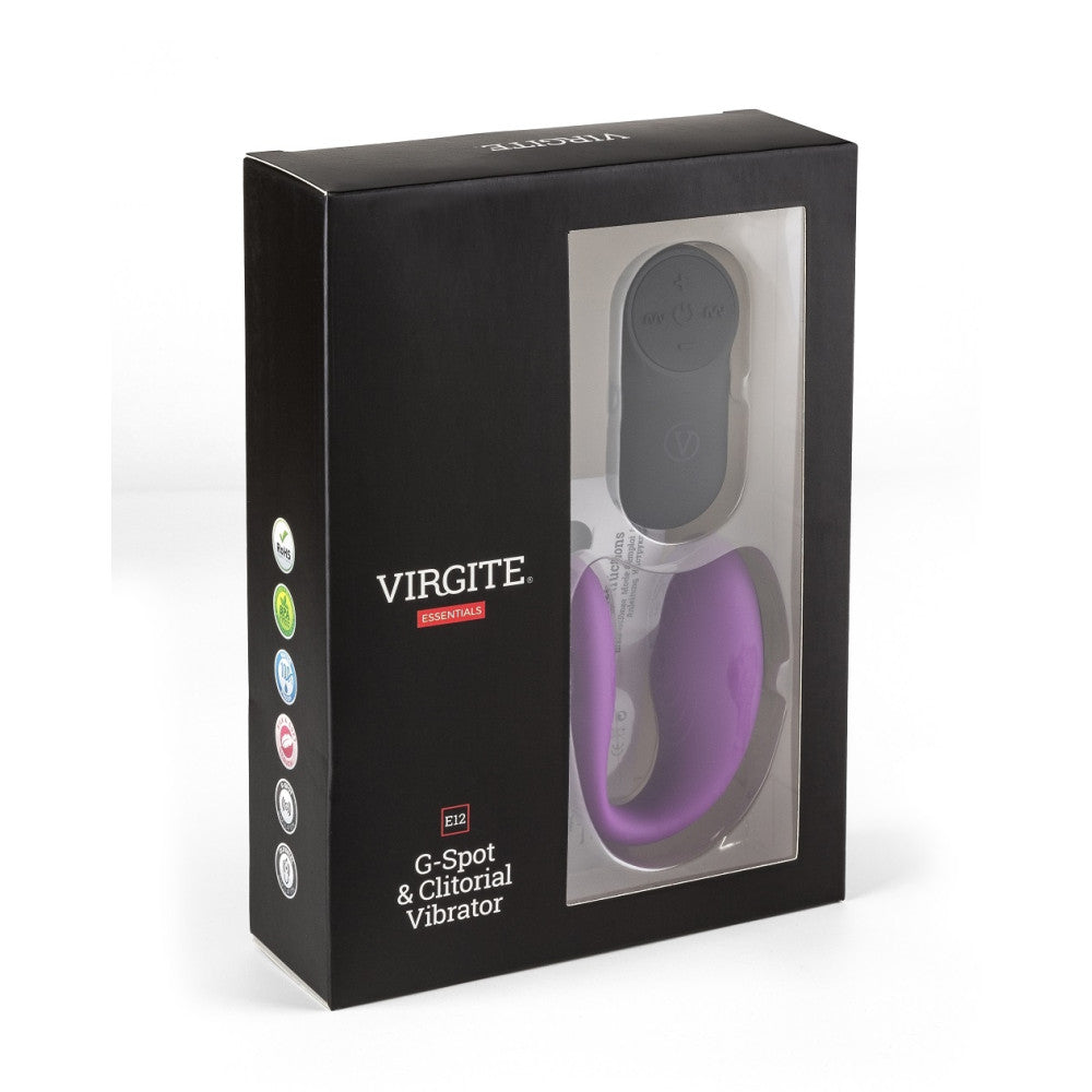 Nina - Out of Stock NEW - Virgite E12 Remote Control Rechargeable Vibrator for Couples Violet