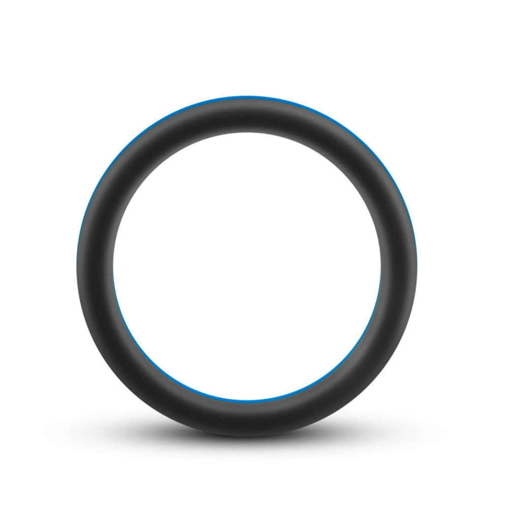 Nina - Performance Pro silicone flat penis ring black-blue