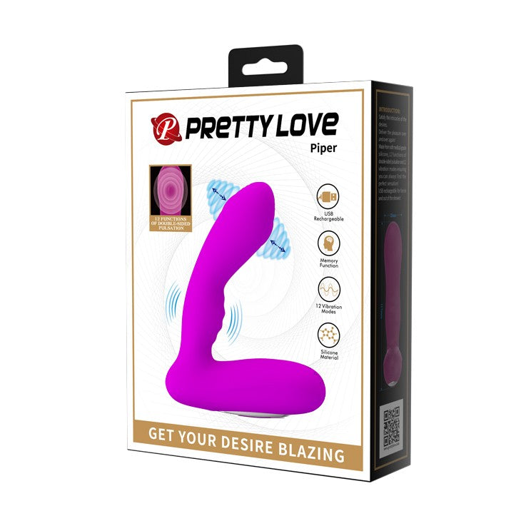 Nina - Piper Pink Rechargeable Vibrating and Pulsating Prostate Stimulator