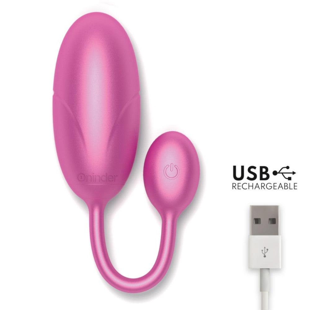 Nina - Rechargeable Silicone Vibro Egg with App Oninder Tokyo Pink