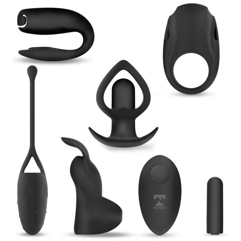 Nina - Set of silicone sex toys with bullet vibrator and remote control Six-In-One Kit