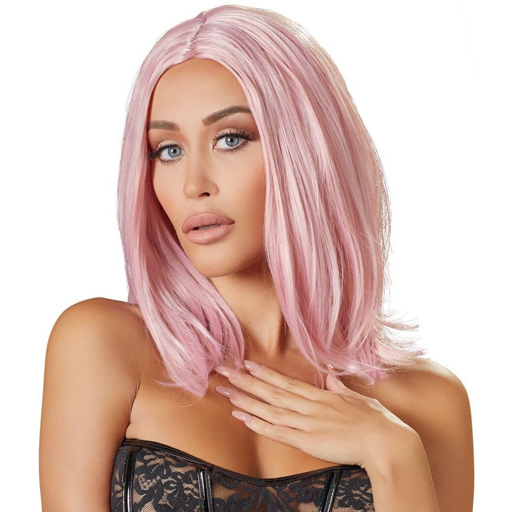 Nina - Wig - Cottelli medium length pink hair 30 cm