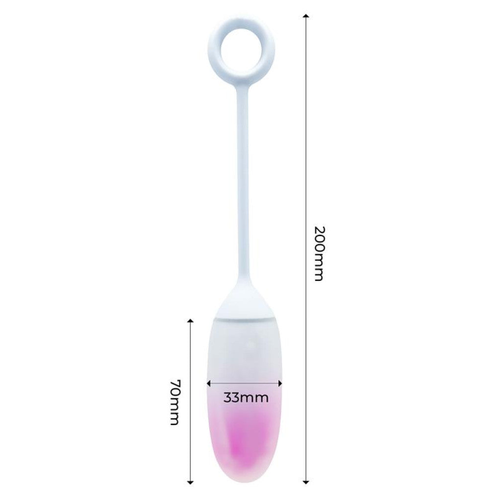 Nina*Color - Rechargeable Double Layer Silicone Vibro Egg with App Intoyou Blue-Pink