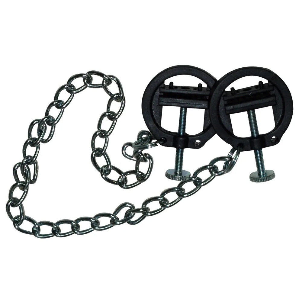 Nipple Clamps with Chain Fetish