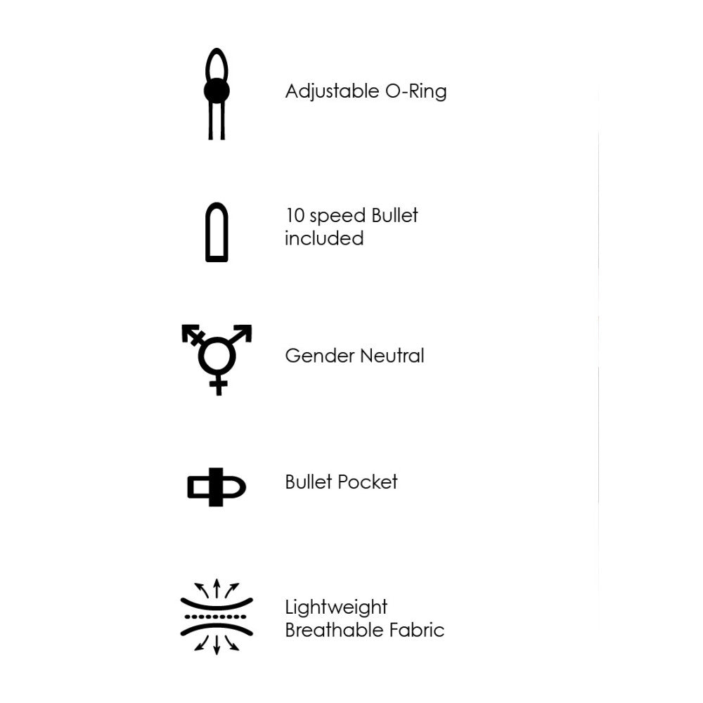 Ouch! Strap-On Briefs with Rechargeable Bullet Vibrator Size XS/S