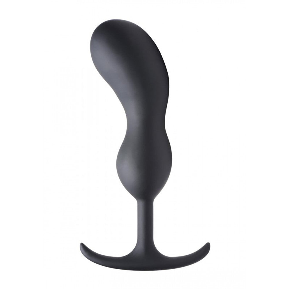 OK Size*Zhu* Large Silicone Prostate Stimulator with Built-in Weights Heavy Hitters 8.2" Black