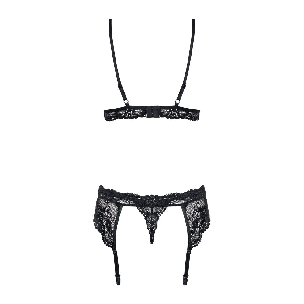 Obsessive 3 Piece Seductive Lingerie Set black