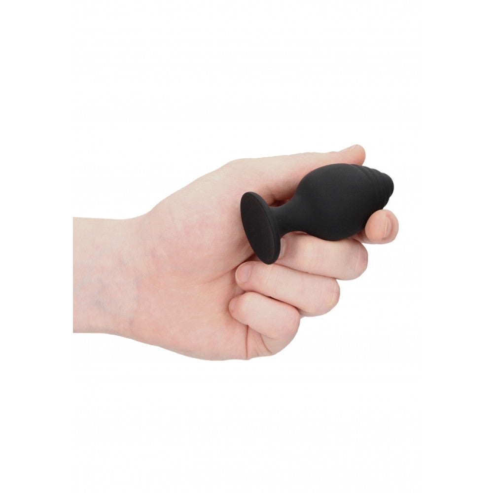 Ouch! Rippled Ribbed Silicone Butt Plugs Set of 3 pcs.