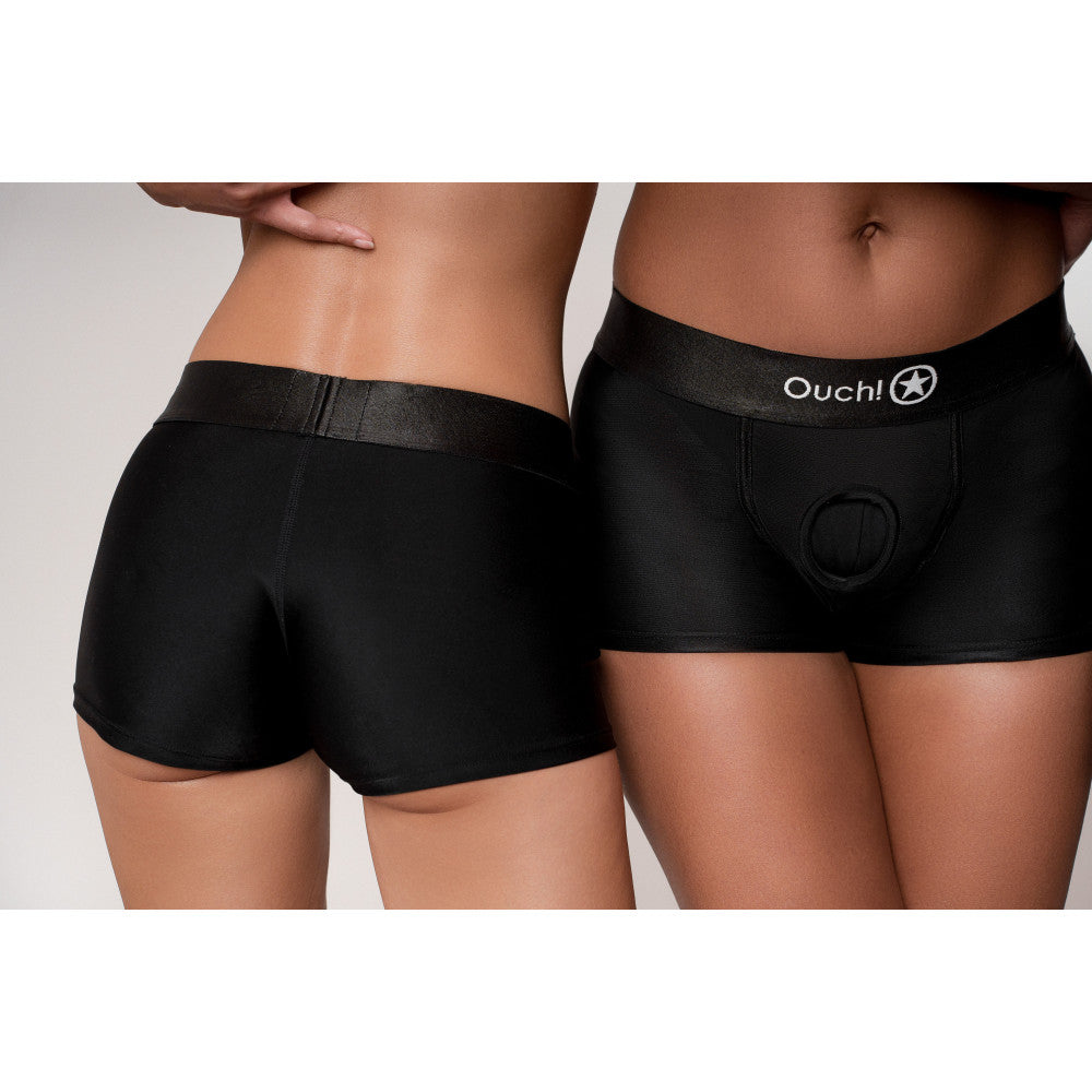 Ouch! Strap-On Vibrating Boxers Black