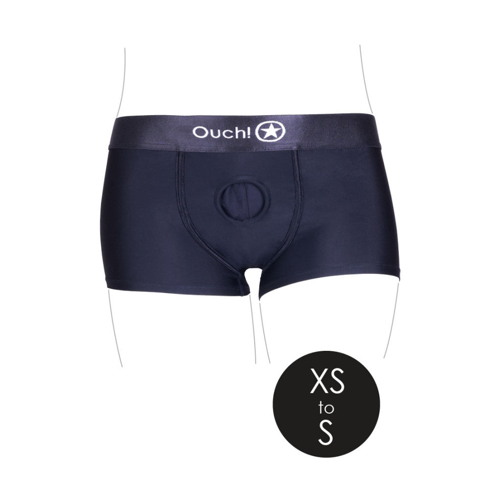 Ouch! Vibrating Strap-On Boxers Black Size XS/S