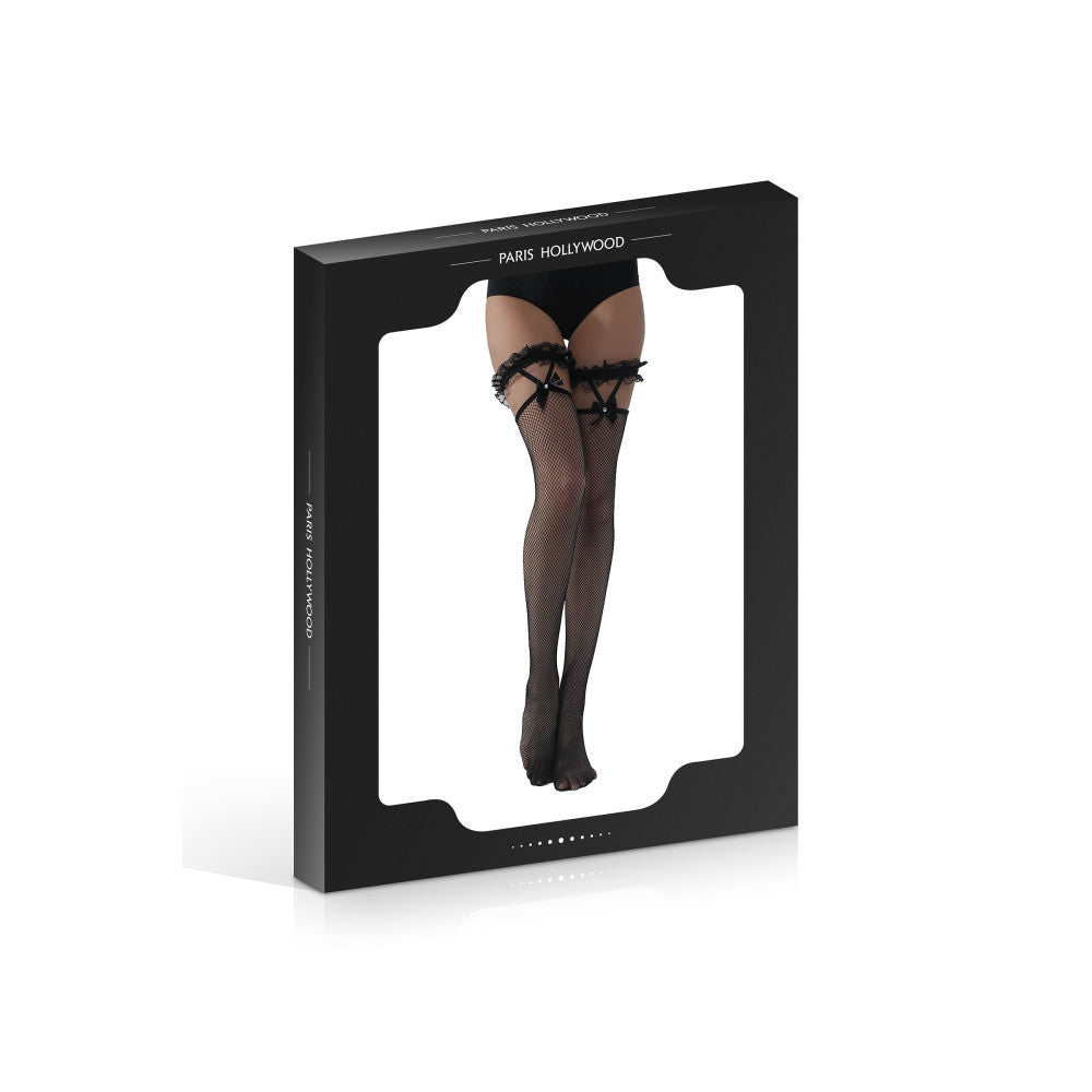 Paris Hollywood Ribbon Fishnet Stockings H2148