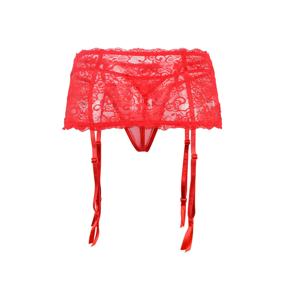 Paris P5156 Lace Garter Belt with Thongs