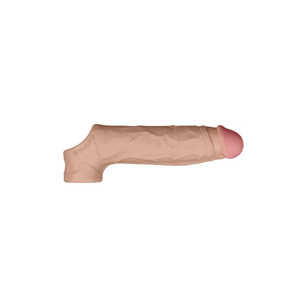 Penis extender made of silicone with testicle clamp Shaft Model F