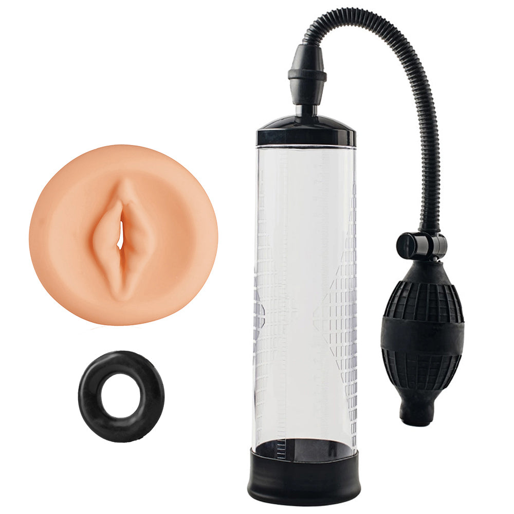 Penis pump with bonus ring and second Ramrod seal